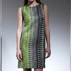 Size 12 Elie Tahari Sleeveless Midi/Mini Bright Neon Dress